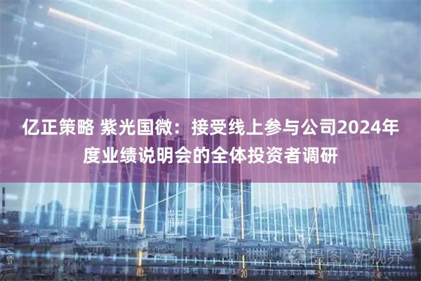亿正策略 紫光国微：接受线上参与公司2024年度业绩说明会的全体投资者调研